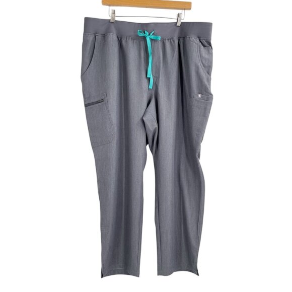 NWT FIGS High Waisted Yola Skinny Scrub Pants Womens Plus Size 4XLP Nurse Doctor - Picture 2 of 9